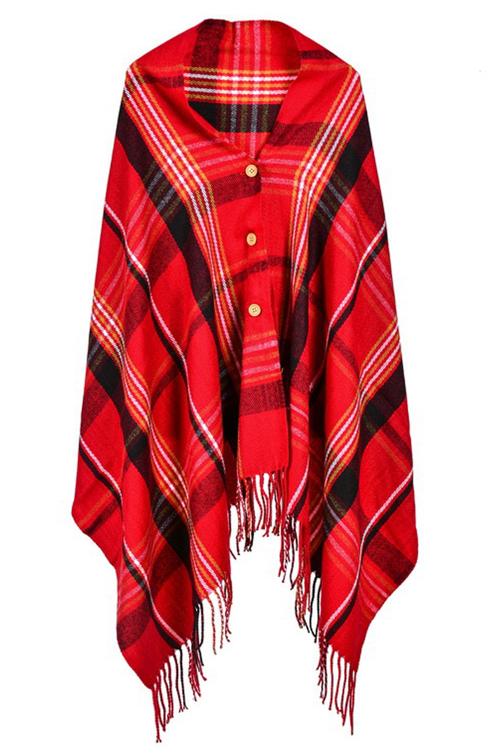 Women Classic Plaid Fashion Cashmere Shawl
