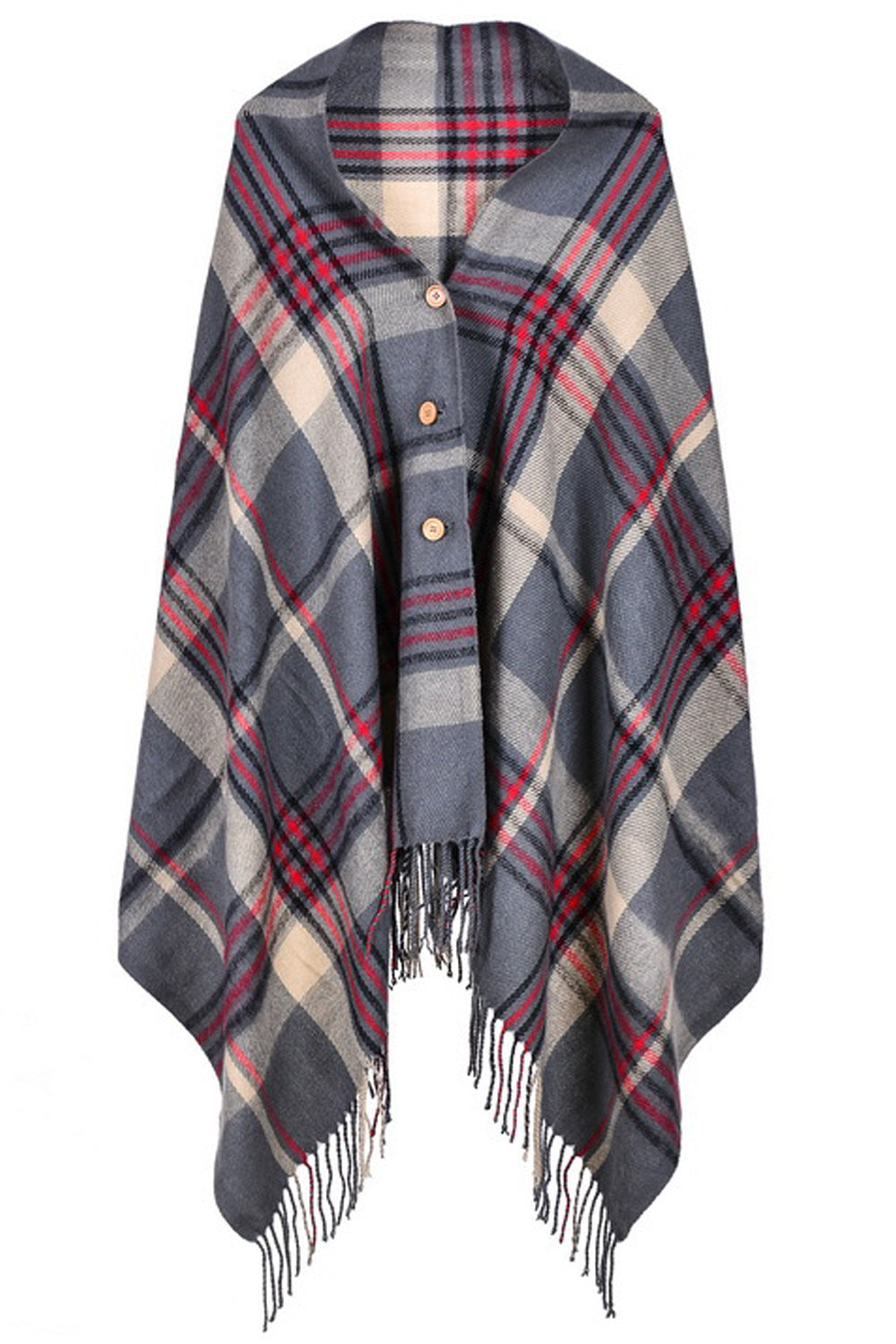 Women Classic Plaid Fashion Cashmere Shawl