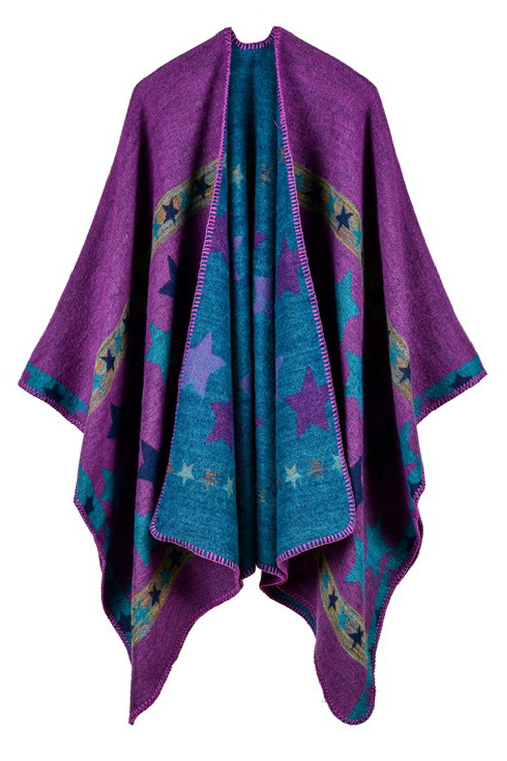 Women Star Printed Thick Cashmere Shawl