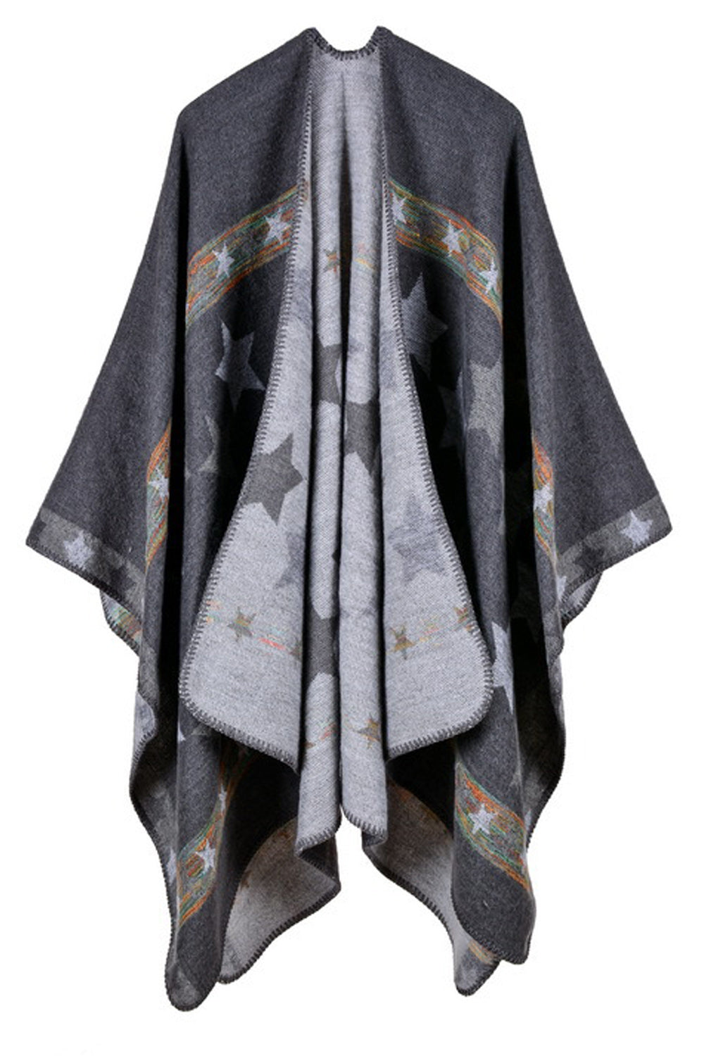 Women Star Printed Thick Cashmere Shawl