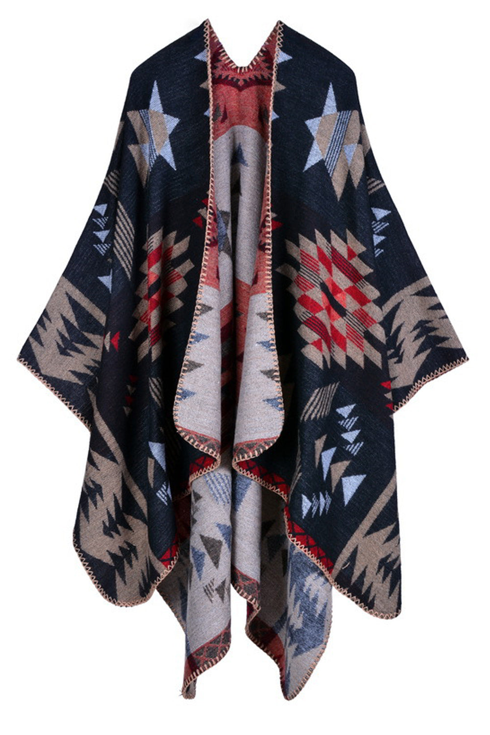 Women Geometric Printed Warm Fashion Shawl