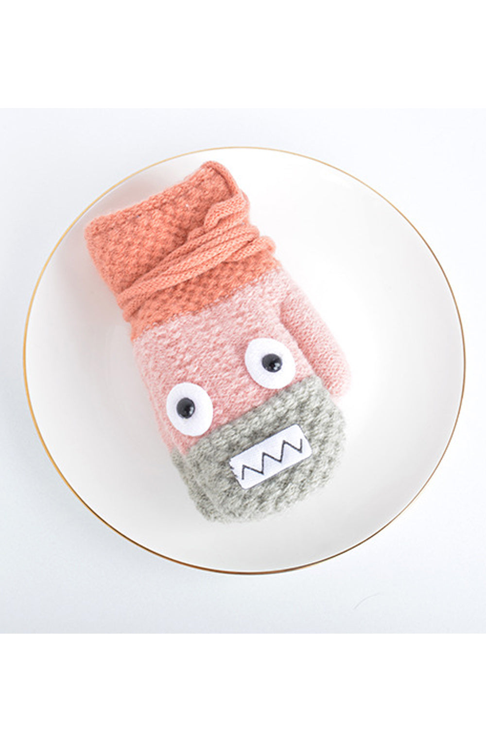 Kids Velvet Cartoon Eyes Cute Winter Gloves