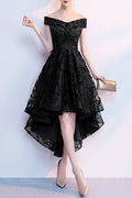 Women Off Neck Irregular Stylish Wedding Dress