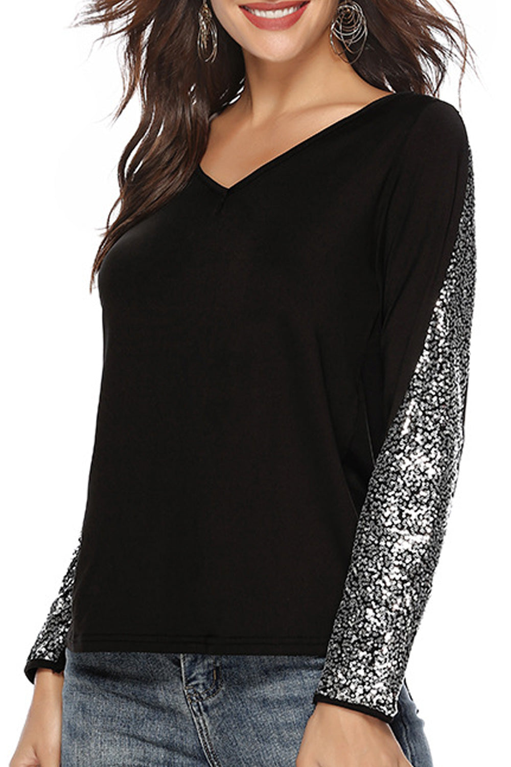 Women Long Sleeve Solid Color Fashion T-Shirt