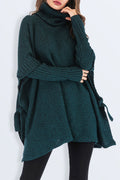 Women High Neck Solid Colored Fashion Sweater (C4778)