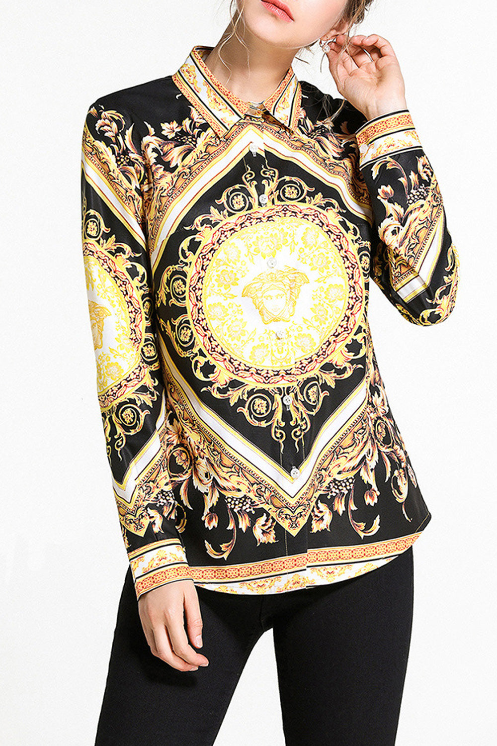 Women Fashion Long Sleeved Casual Shirt