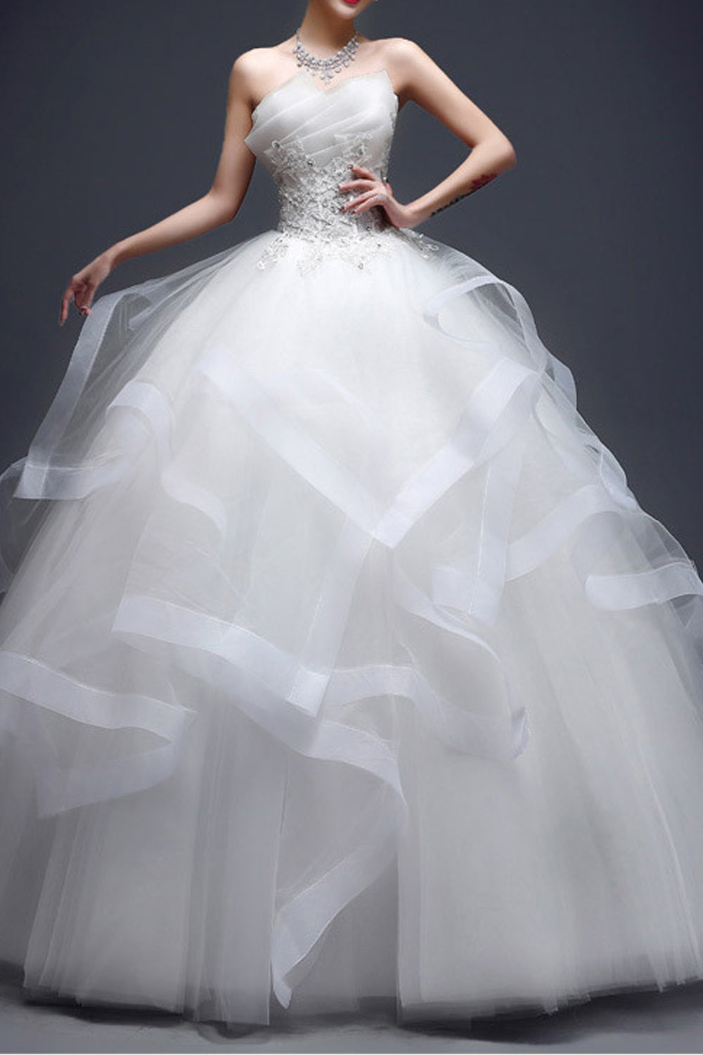 Women Off Neck Stylish Ball Gown Dress