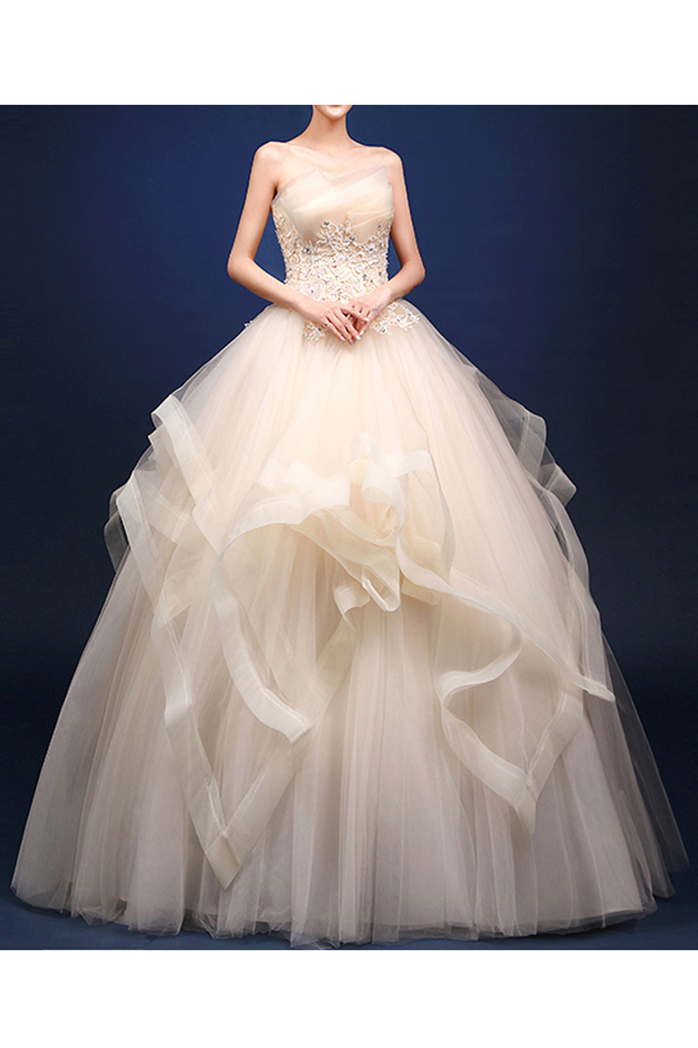 Women Off Neck Stylish Ball Gown Dress