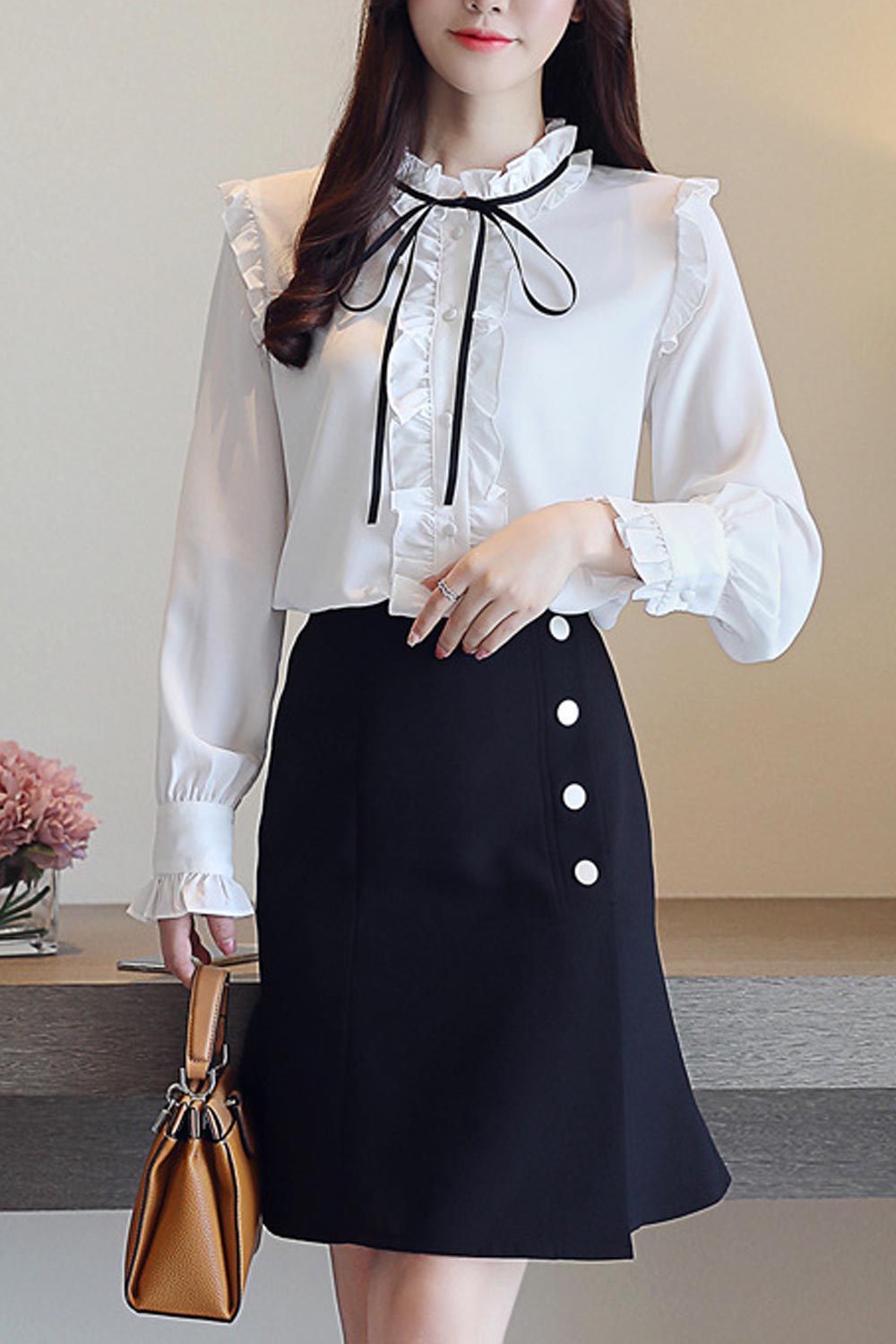 Women Ruffled Long Sleeved Stylish Shirt