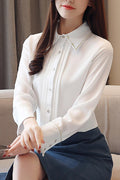 Women Embroidered Collar Neck Slim Shirt