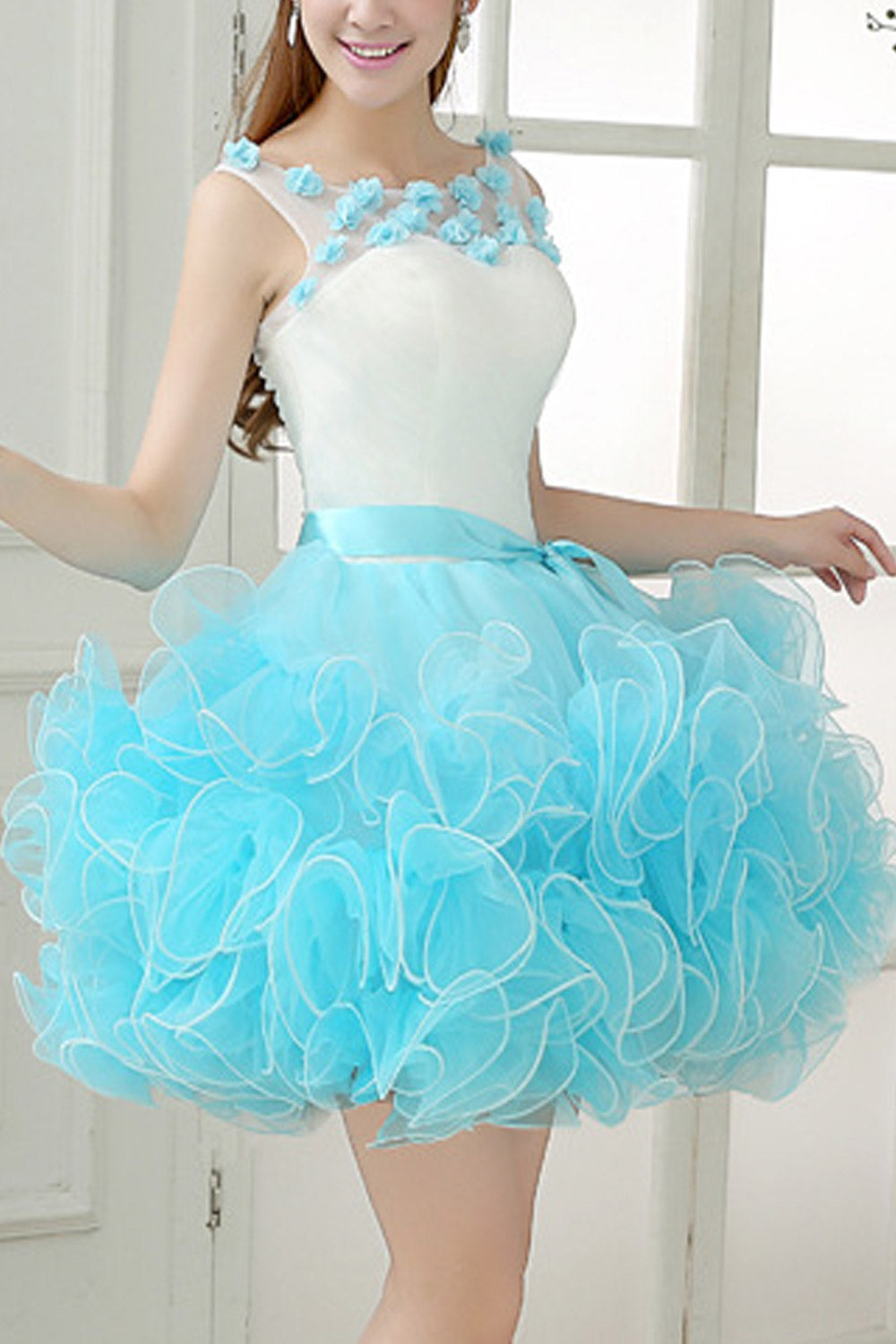 Women Boat Neck Silk Waist Ribbon Wedding Dress