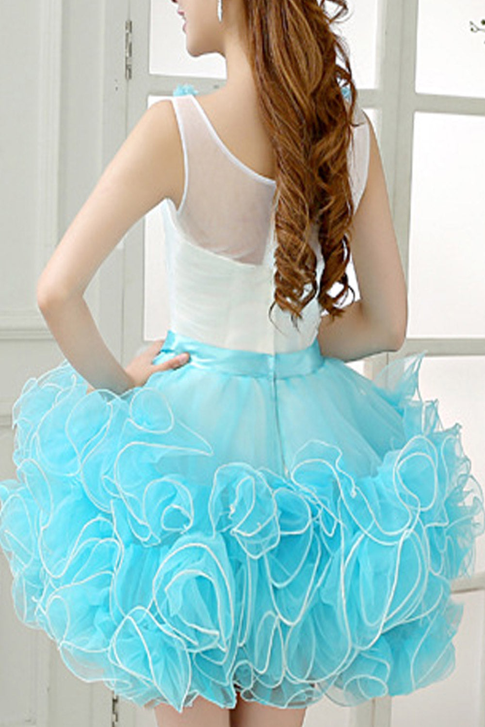 Women Boat Neck Silk Waist Ribbon Wedding Dress