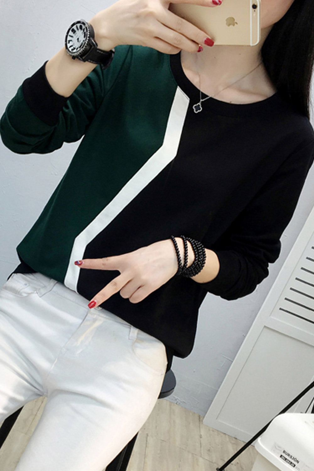Women Fashion Round Neck Warm Top