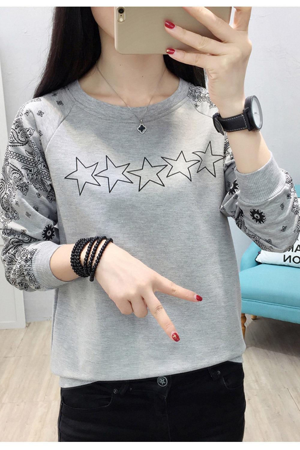 Women Round Neck Thick Winter Top