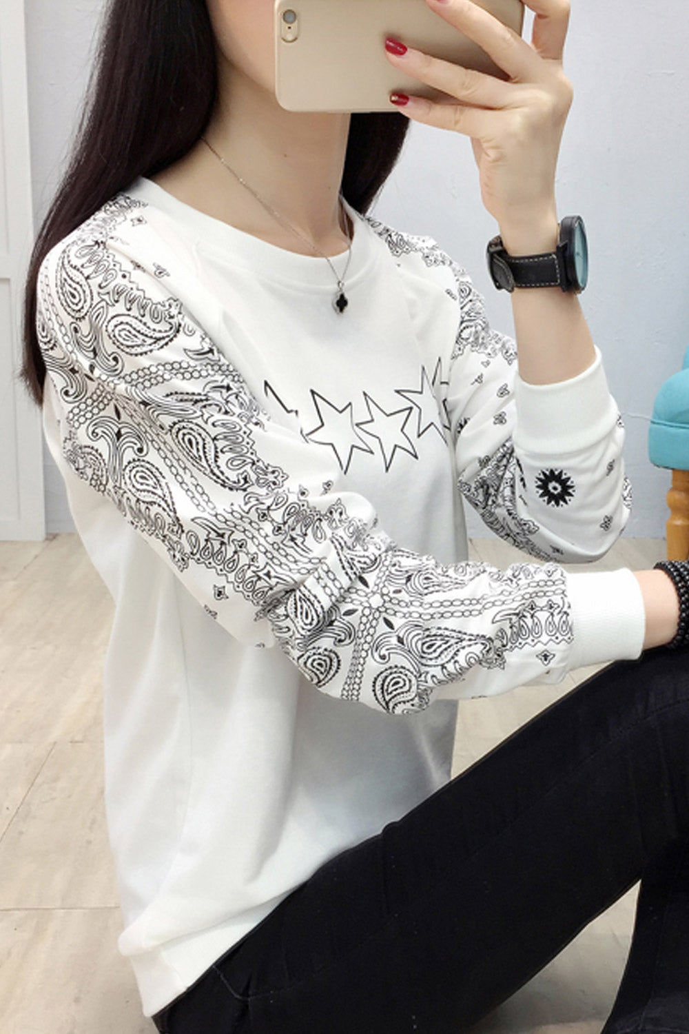 Women Round Neck Thick Winter Top