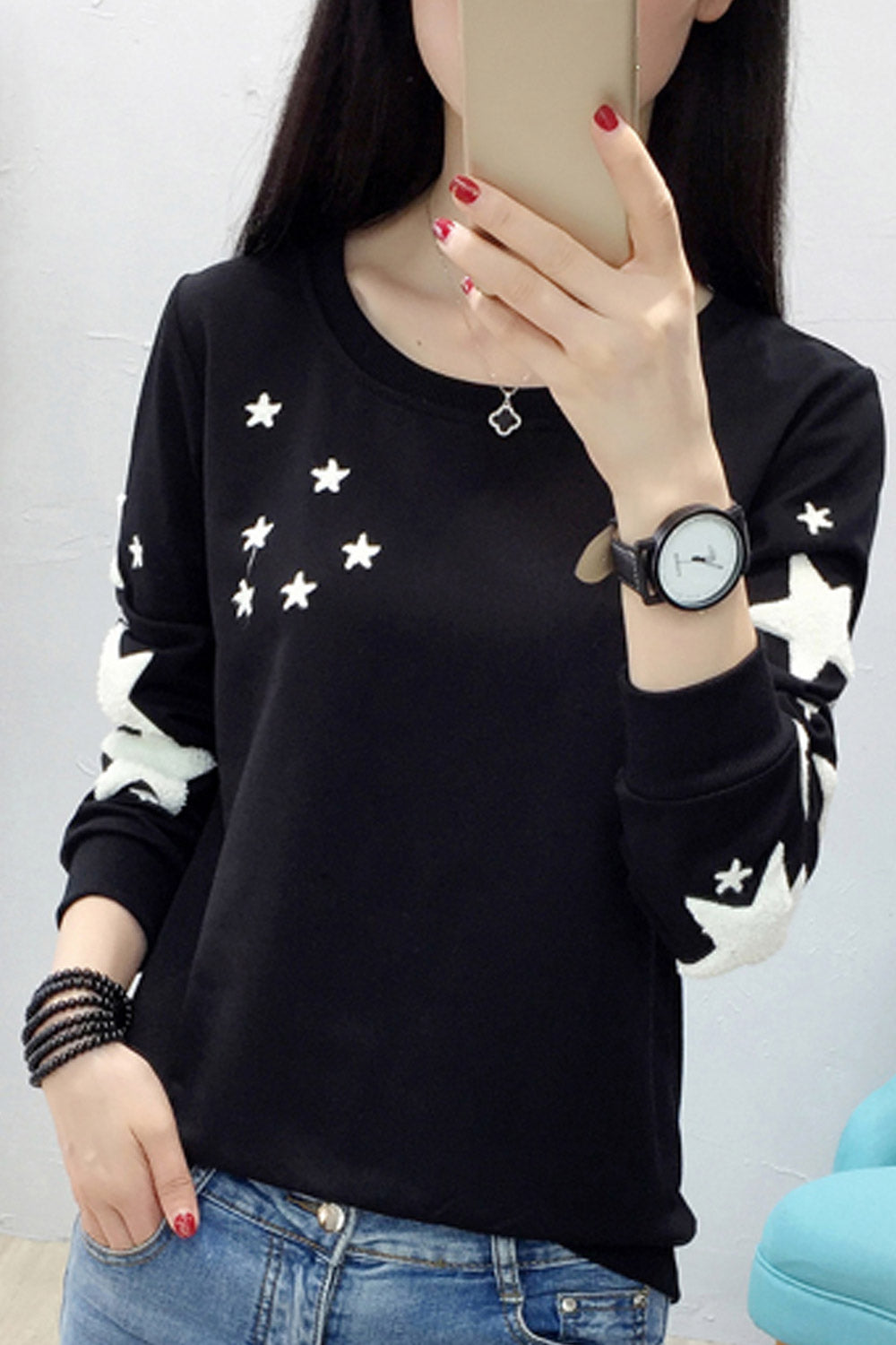 Women Printed Long Sleeved Winter Top