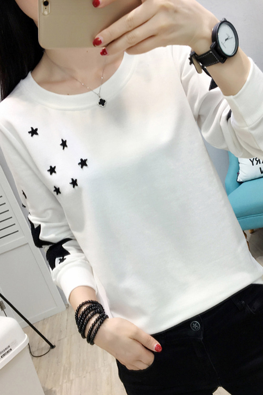 Women Printed Long Sleeved Winter Top