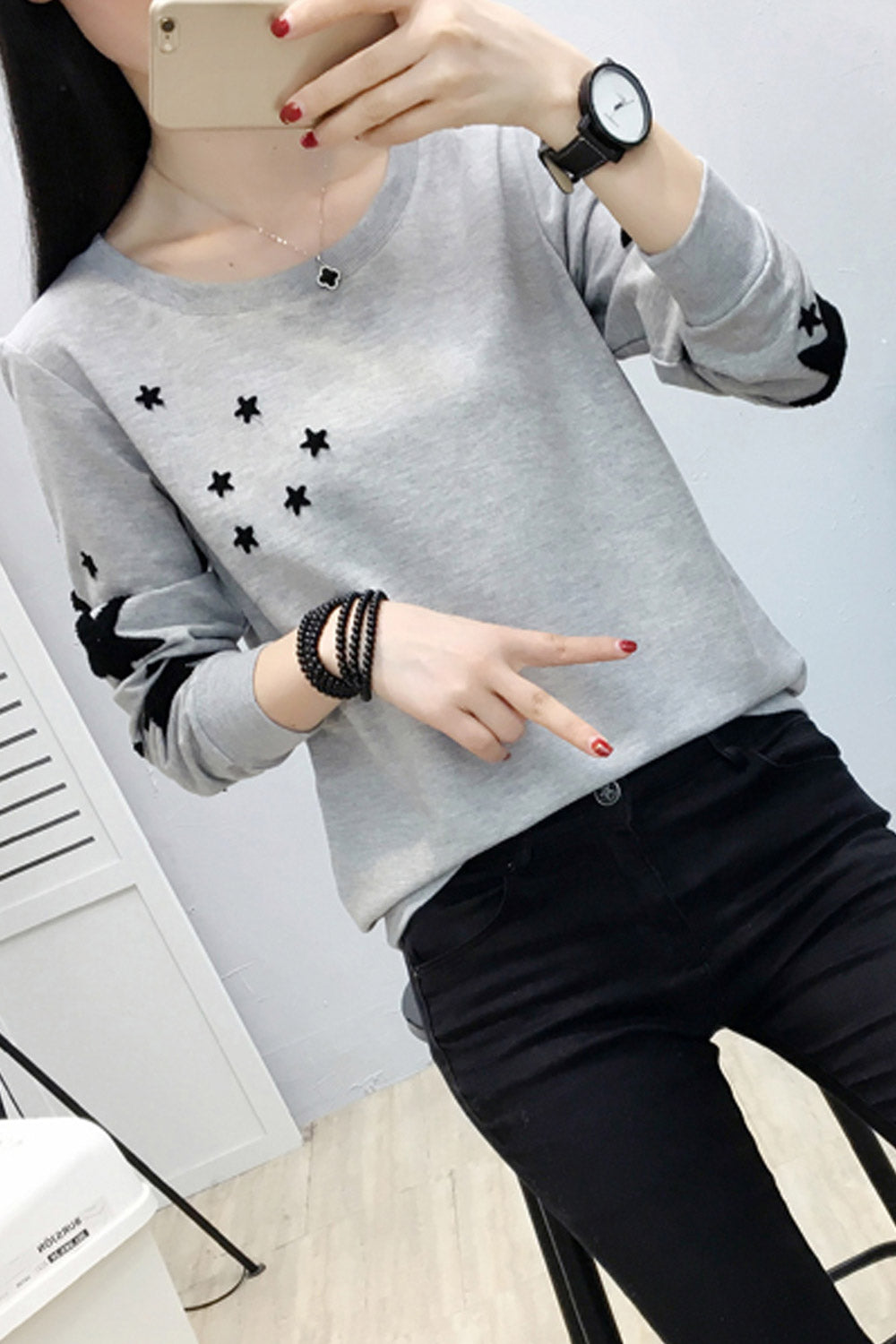 Women Printed Long Sleeved Winter Top