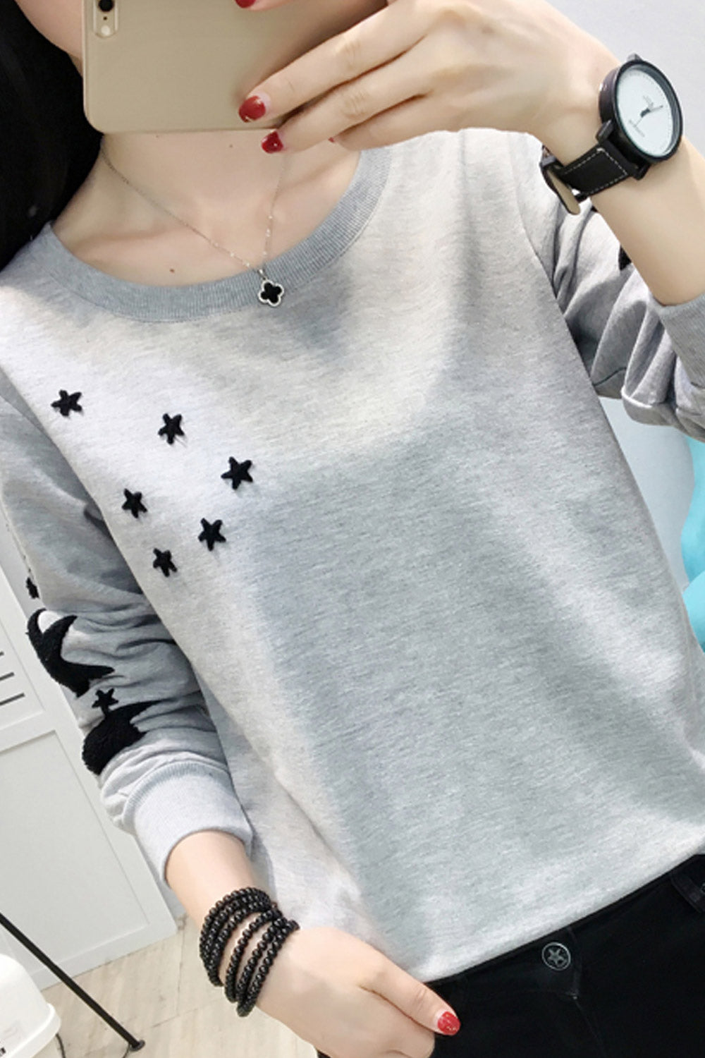 Women Printed Long Sleeved Winter Top