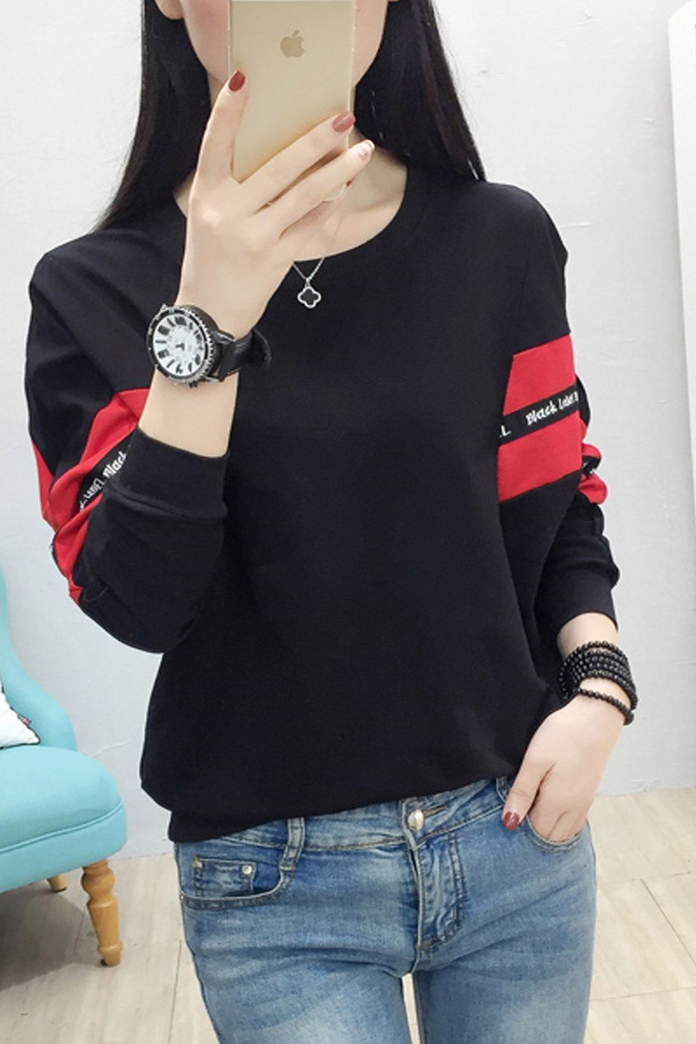 Women Round Neck Warm Fashion Top