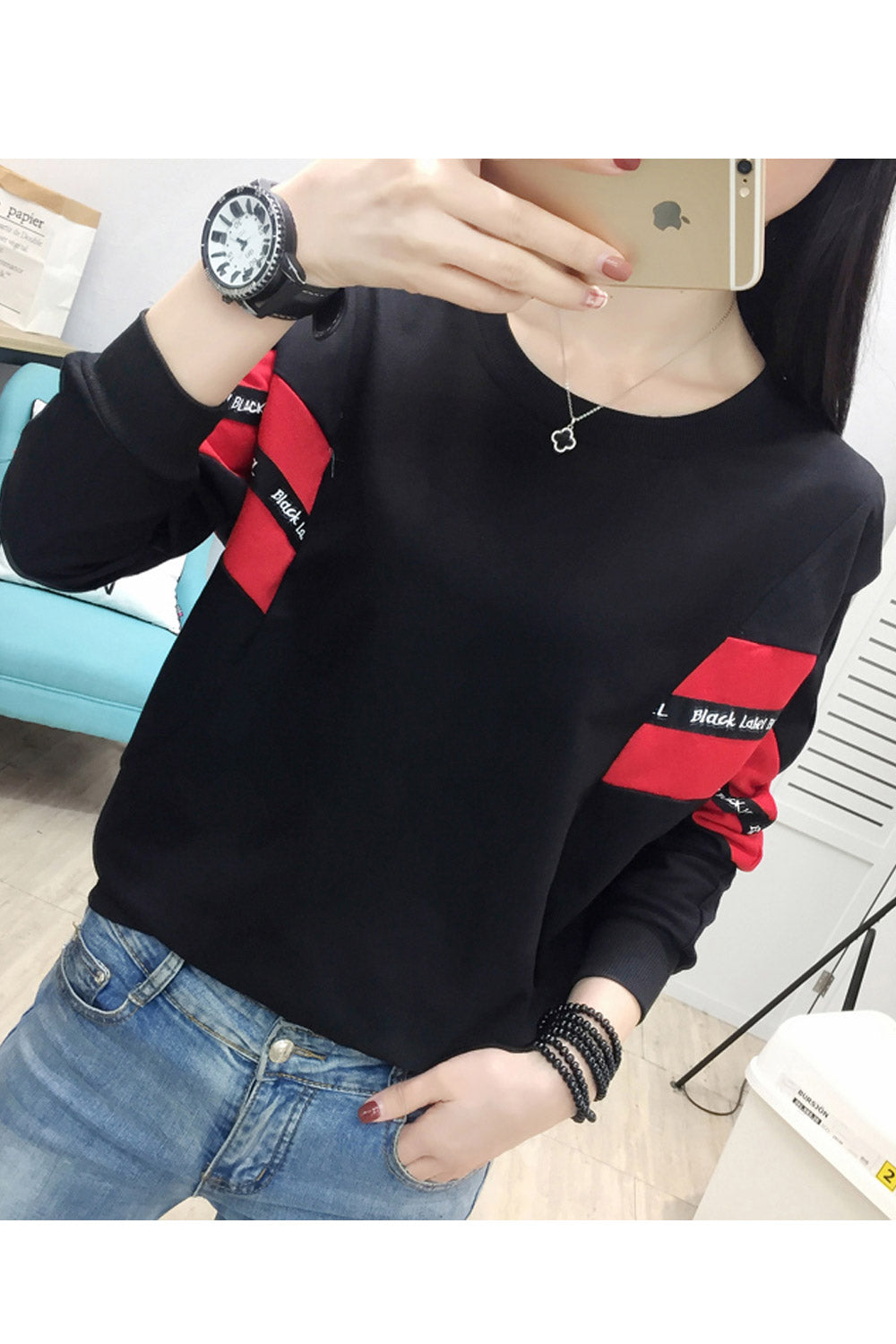 Women Round Neck Warm Fashion Top