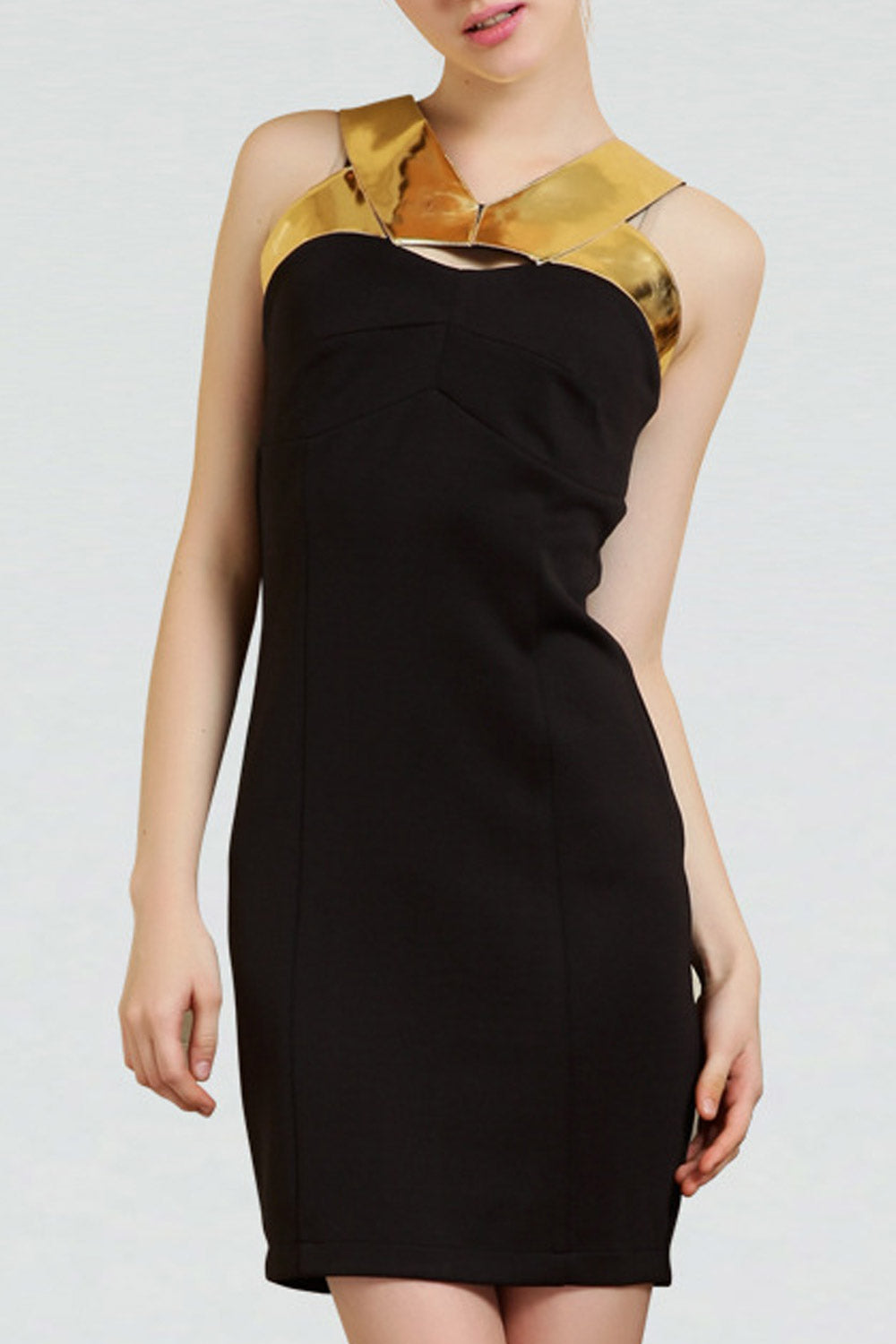 Women V-Neck Slim Fit Short Pencil Dress