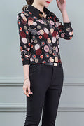 Women Collar Neck Button Down Printed Shirt