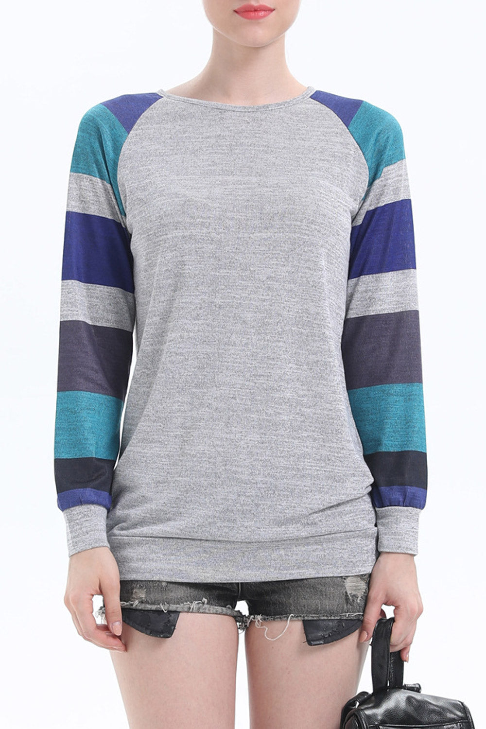 Women Striped Long Sleeve Casual T-Shirt