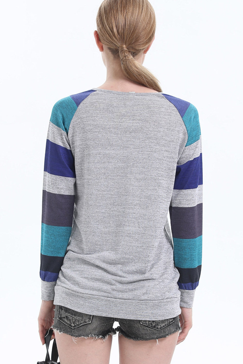 Women Striped Long Sleeve Casual T-Shirt