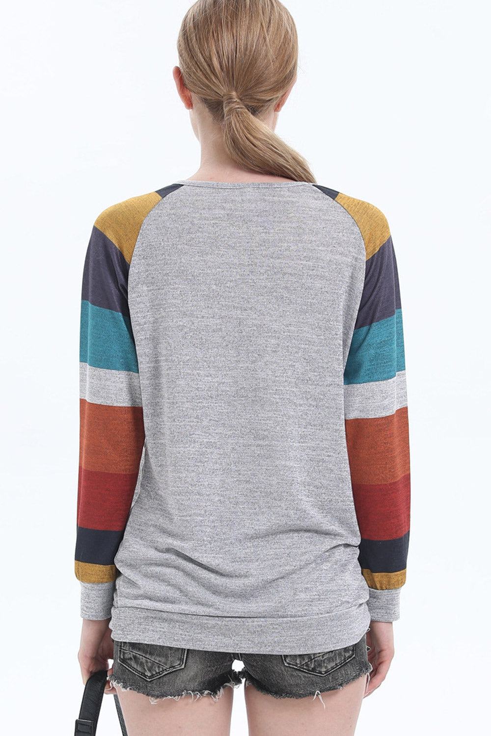 Women Striped Long Sleeve Casual T-Shirt