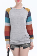 Women Striped Long Sleeve Casual T-Shirt