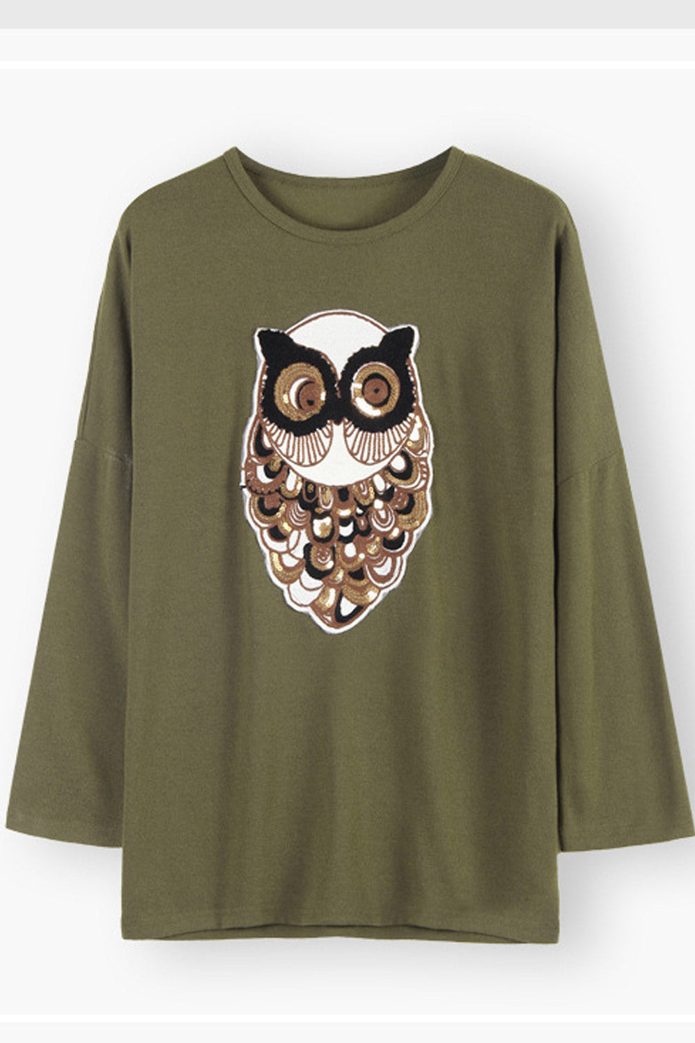 Women Round Neck Seqiun Loose Top