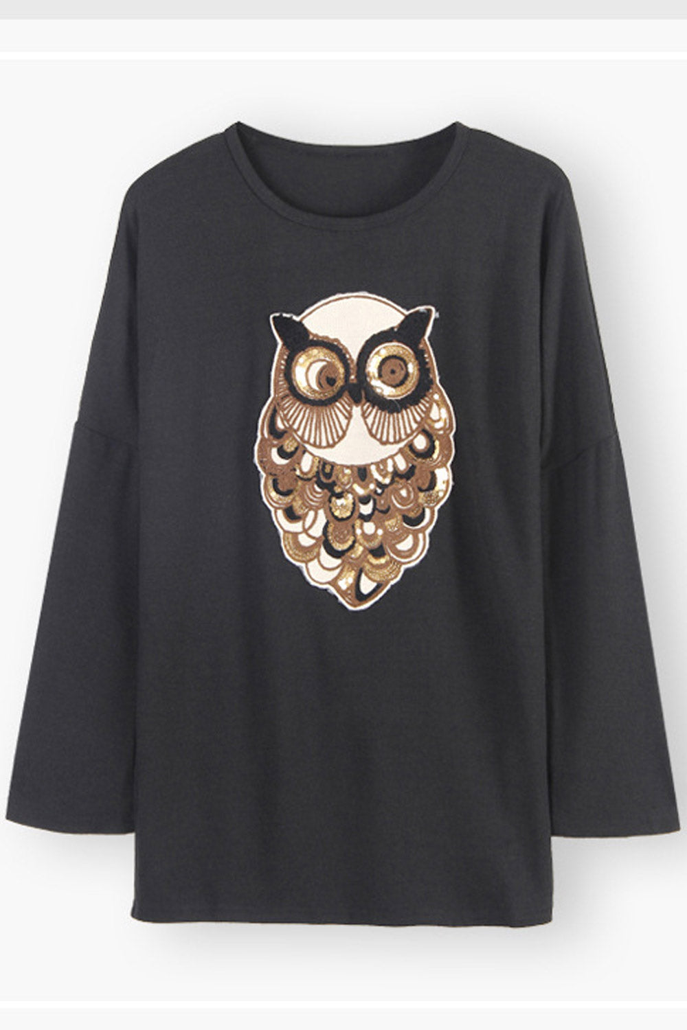 Women Round Neck Seqiun Loose Top