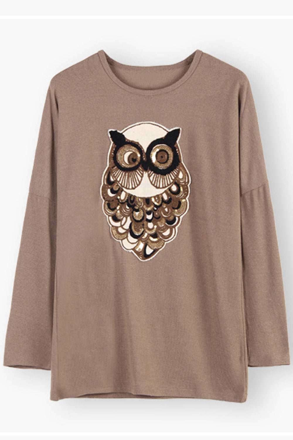 Women Round Neck Seqiun Loose Top