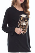 Women Round Neck Seqiun Loose Top