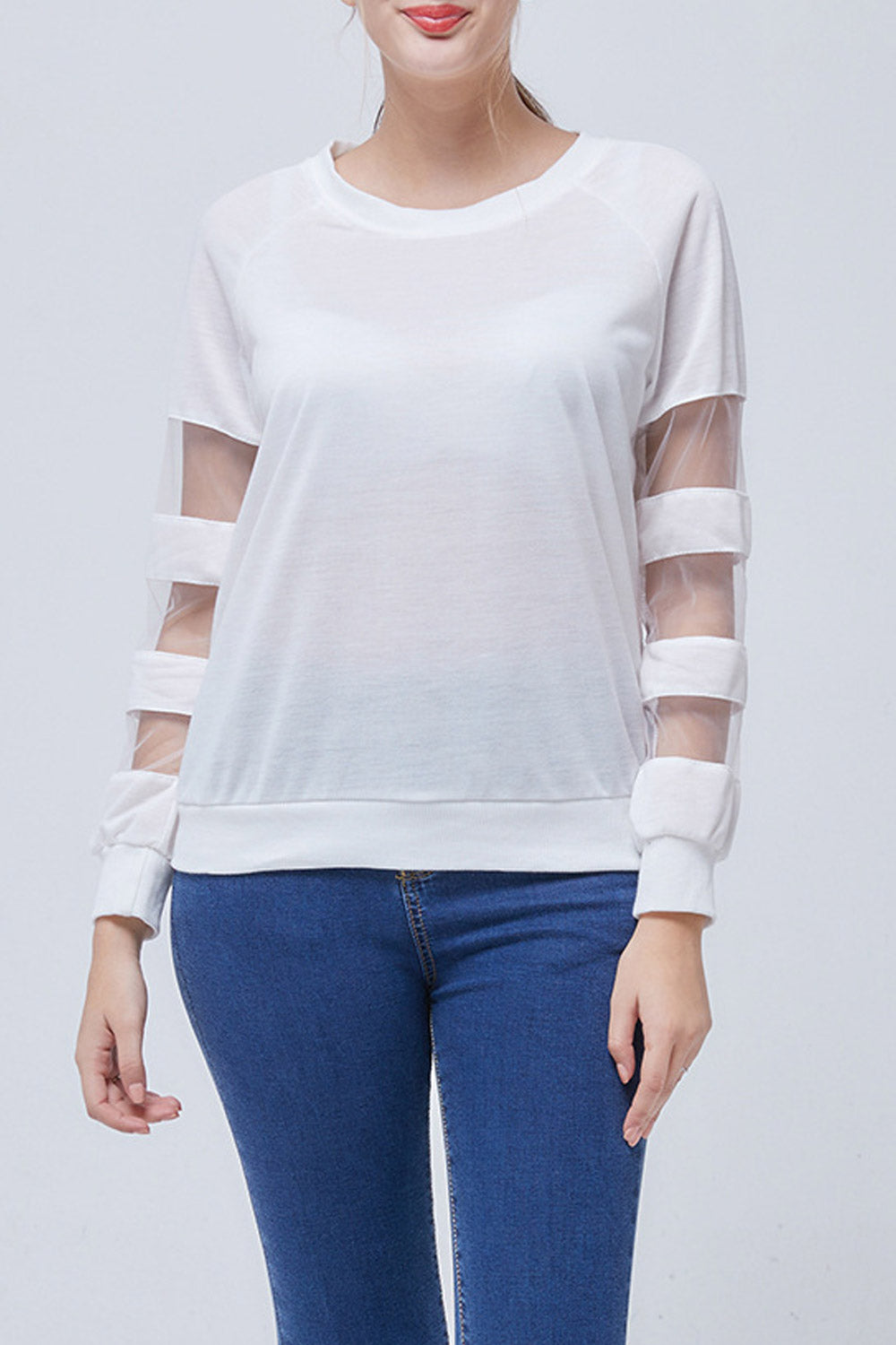 Women Round Neck Flexible Elegant Top