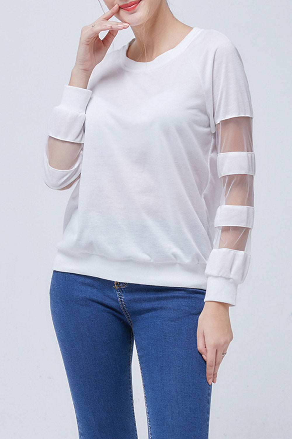 Women Round Neck Flexible Elegant Top