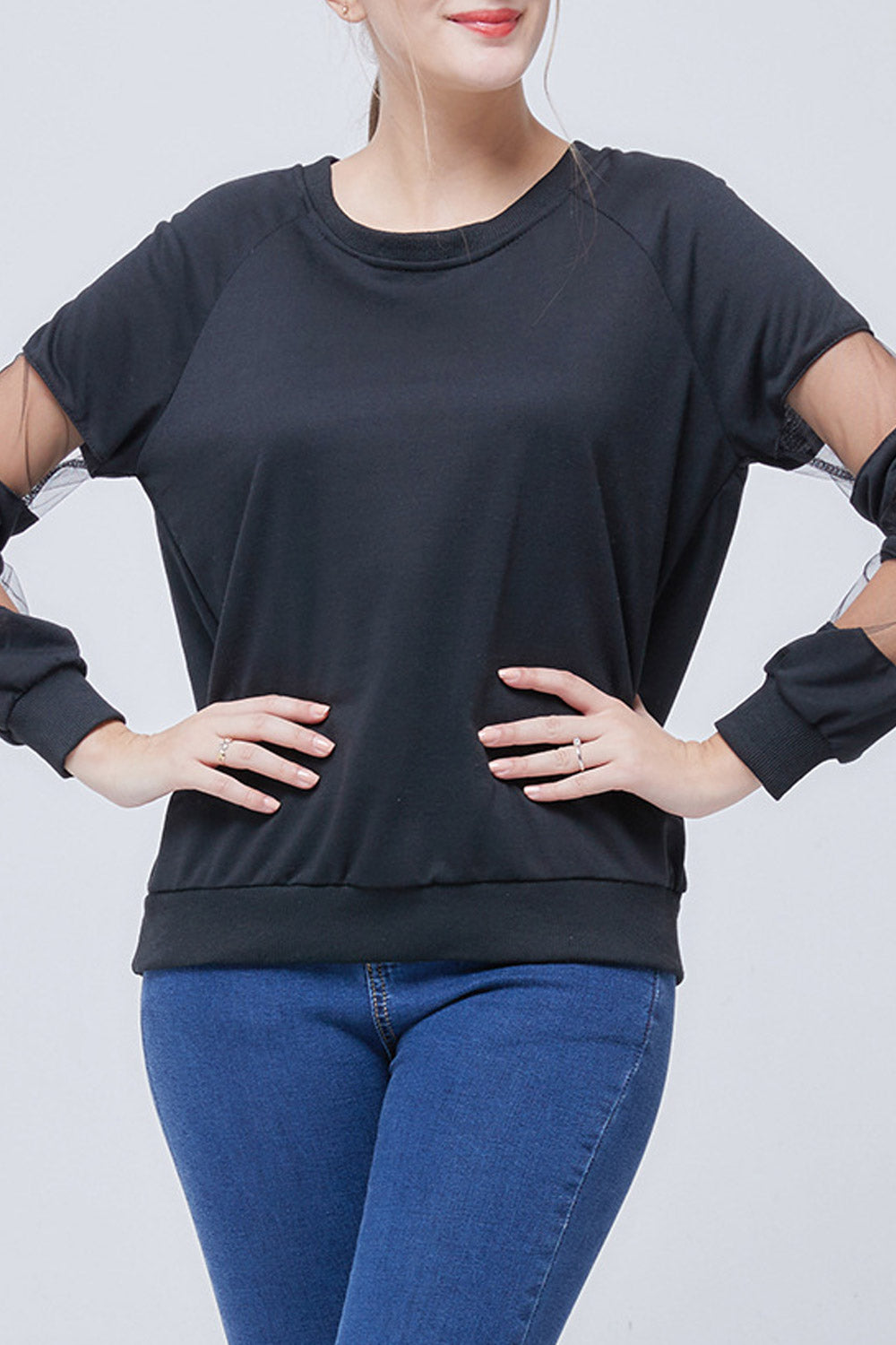 Women Round Neck Flexible Elegant Top