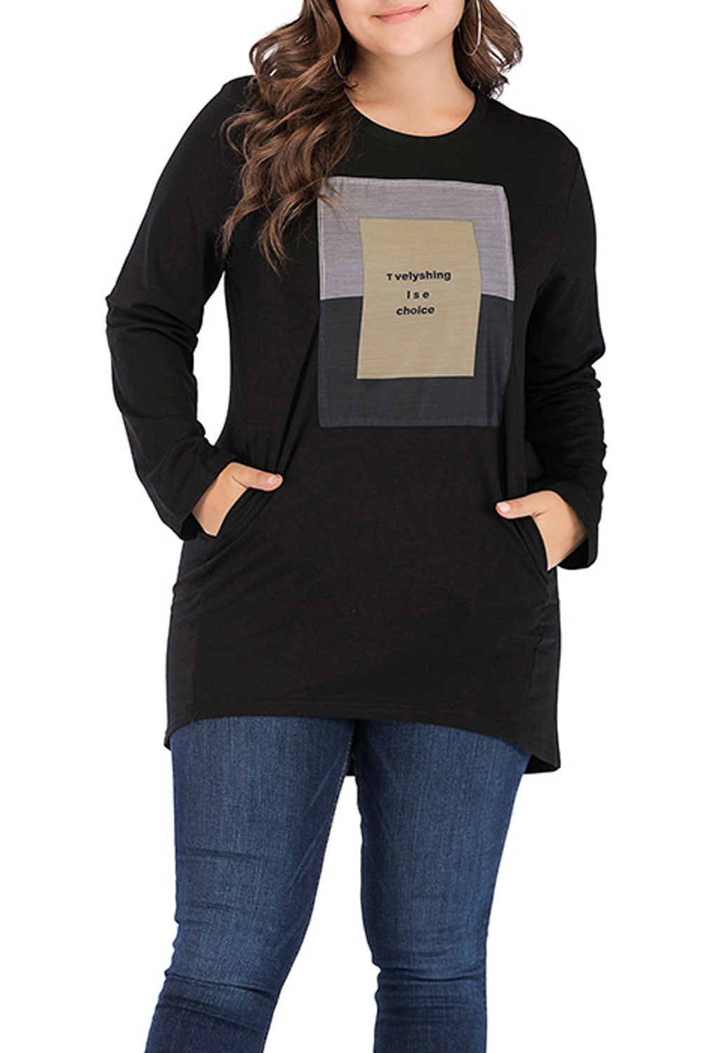 Women Solid Colored Long Sleeve Top
