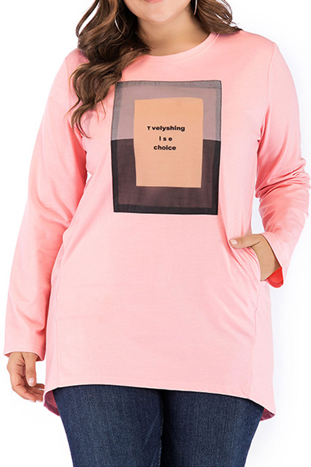 Women Solid Colored Long Sleeve Top