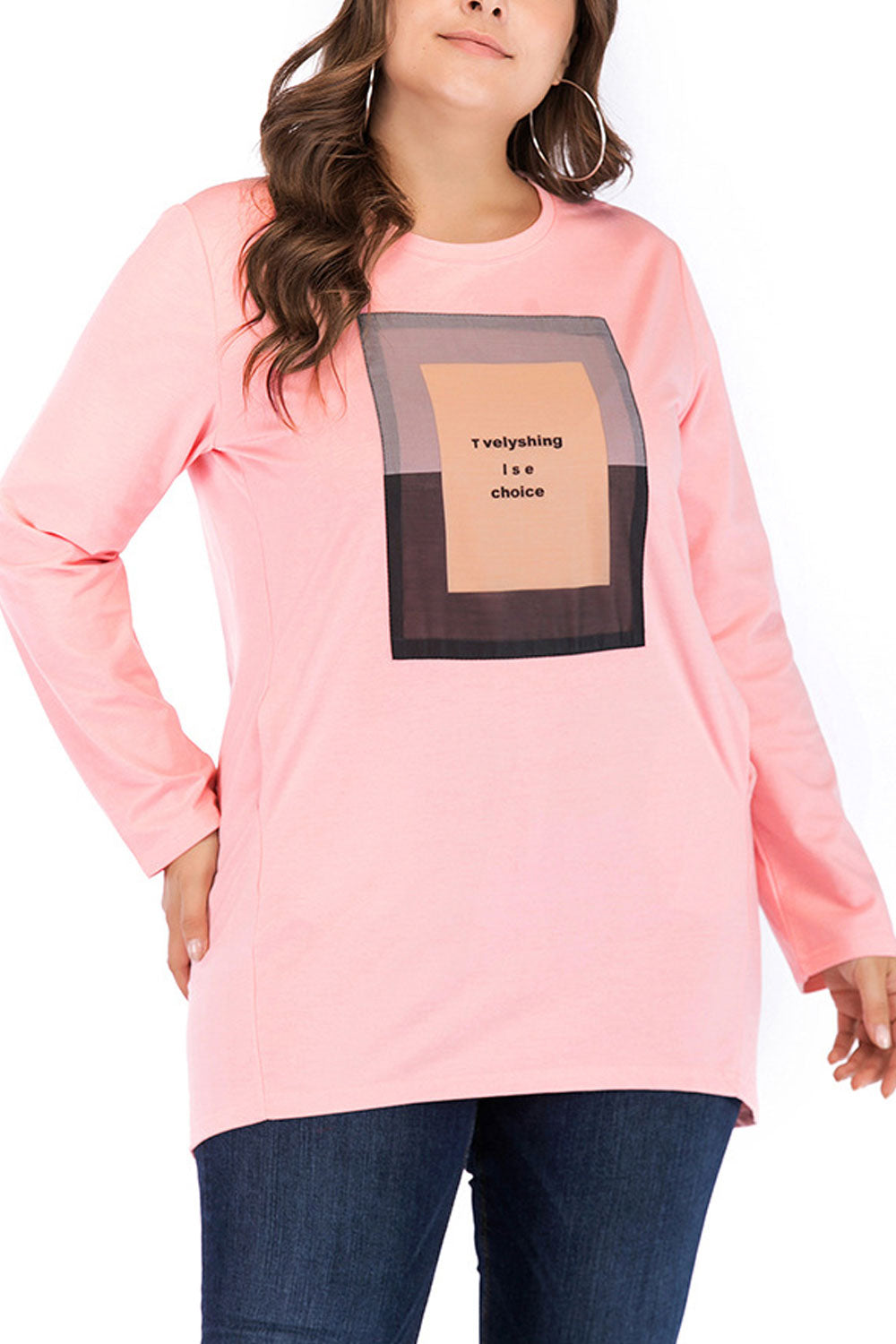 Women Solid Colored Long Sleeve Top