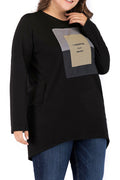 Women Solid Colored Long Sleeve Top