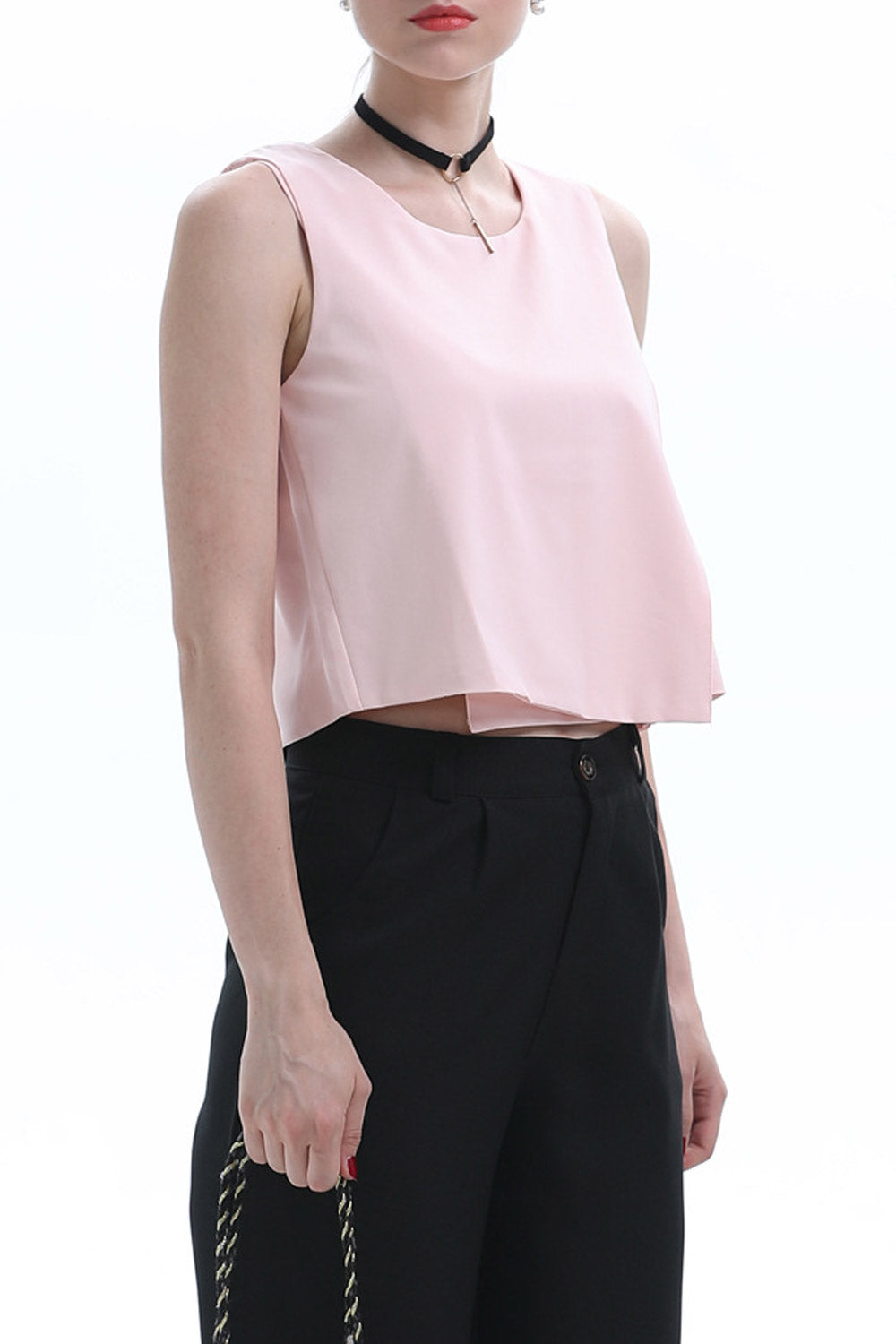 Women Solid Colored Sleeveless Stylish Top