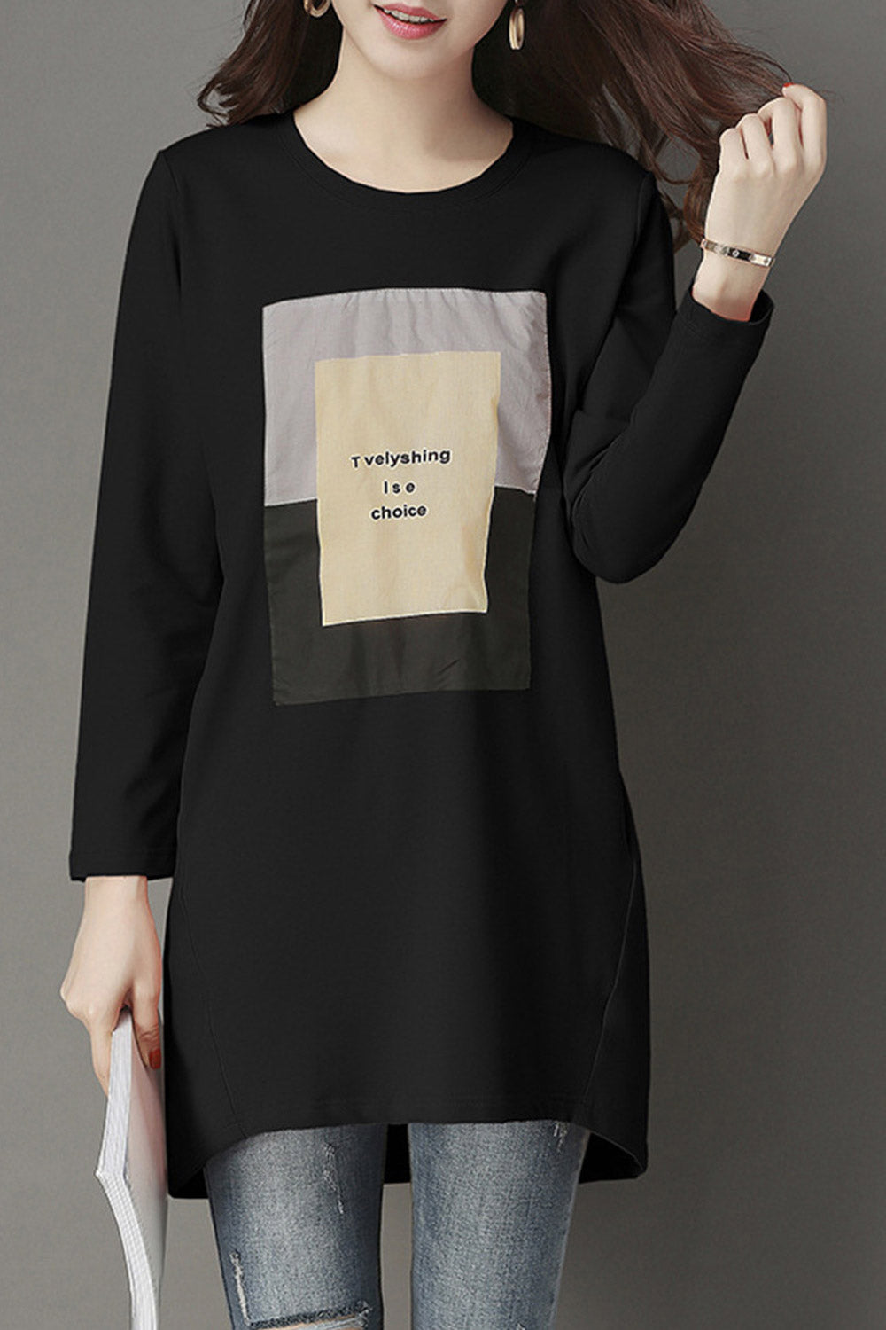 Women Solid Colored Comfortable Casual Top