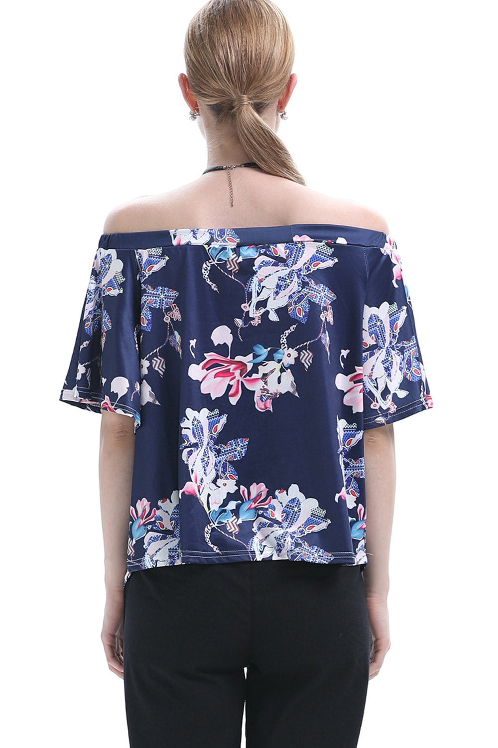 Women Off Shoulder Floral Printed Top
