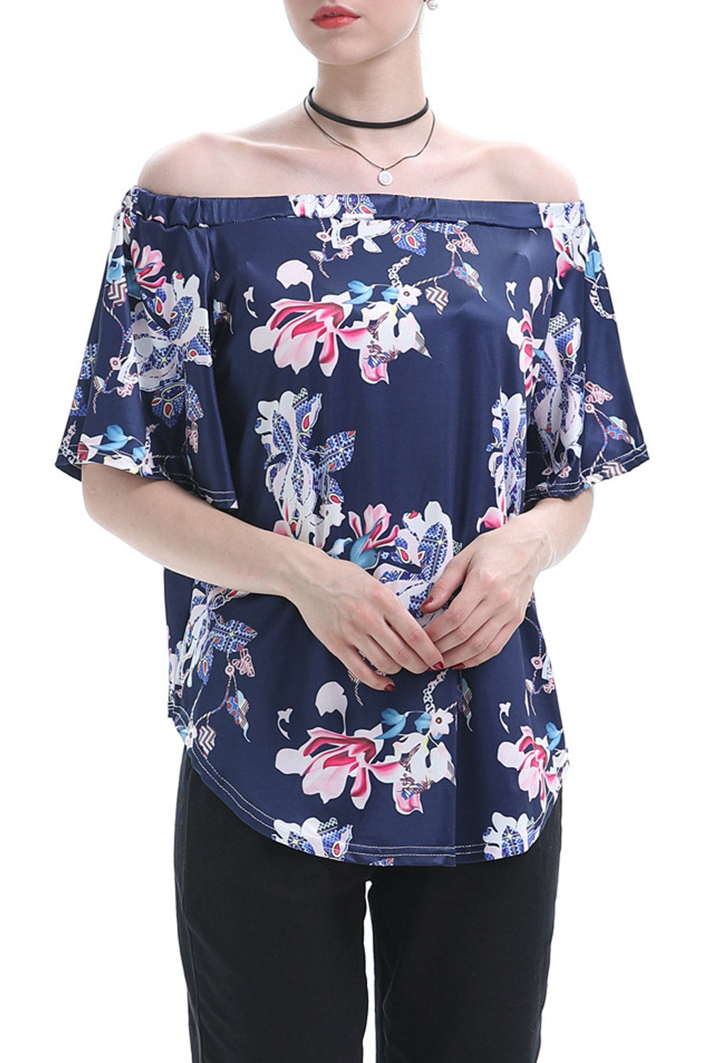 Women Off Shoulder Floral Printed Top