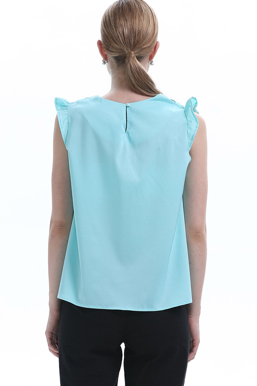 Women Ruffled Sleeveless Fashion Top