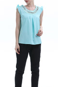 Women Ruffled Sleeveless Fashion Top