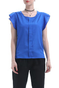 Women Round Neck Flying Sleeve Top