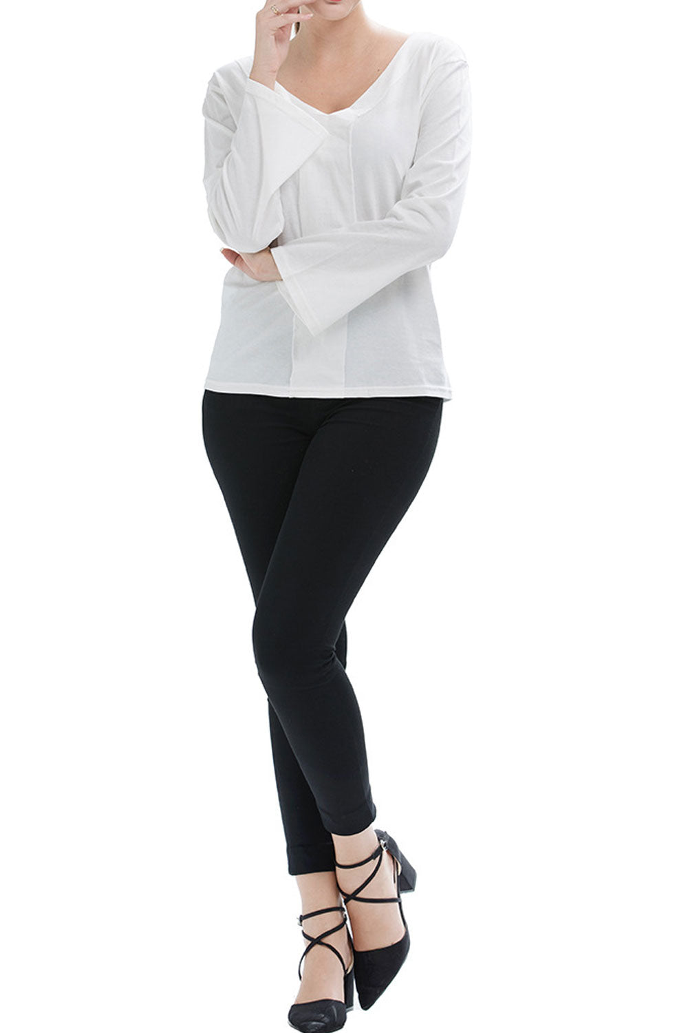 Women V-Neck Slim Comfortable Blouse